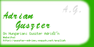 adrian guszter business card